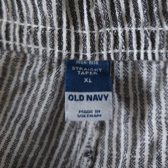 Old Navy High Rise Straight Taper Linen Blend Pants - Picture 9 of 12